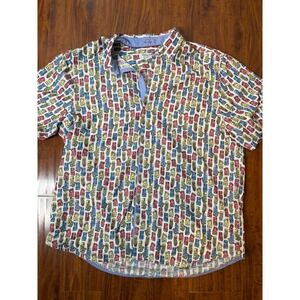 Tommy Bahama Coconut Point Tini Tiki Camp Shirt Continental Mens XL Short Sleeve